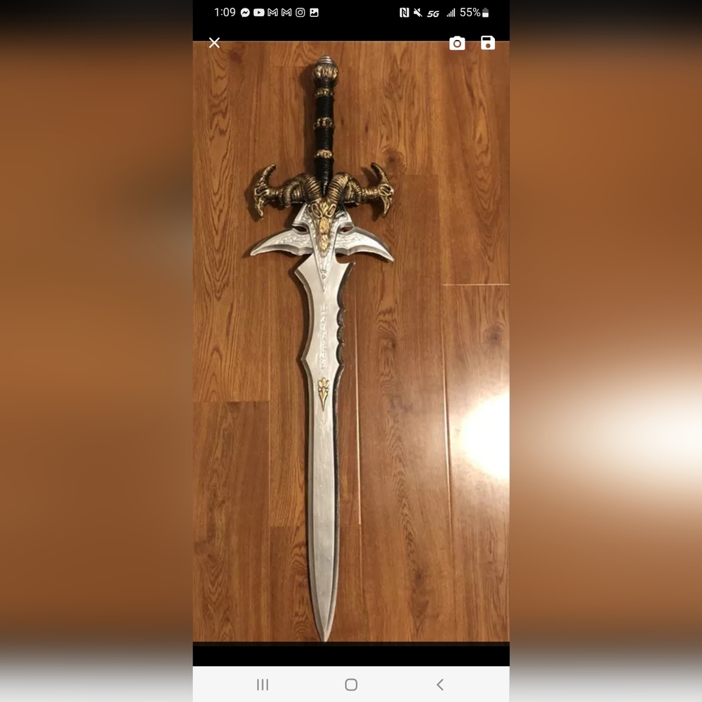 World of Warcraft replica sword plastic new